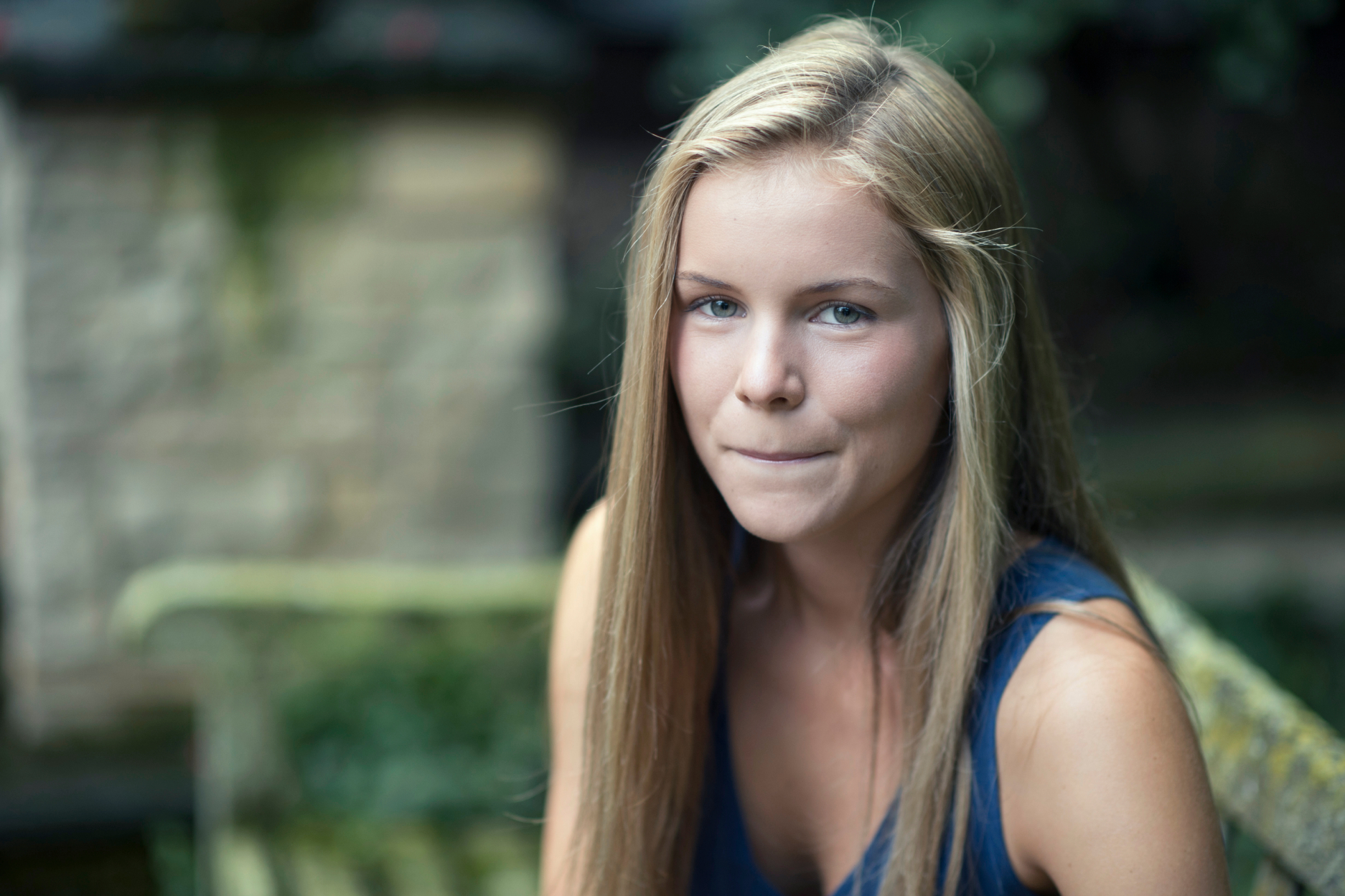girl with long blond hair 